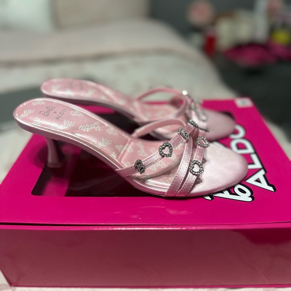 Aldo Blush Pink Strappy Heels